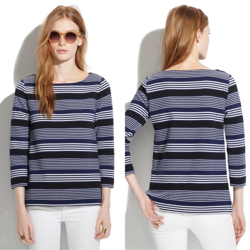 Madewell Striped Blue White Top Small